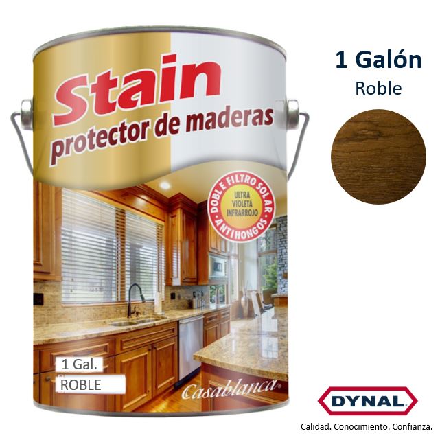 Stain (Protector Impregnante para Maderas) 1 Gl Roble (Dynal)