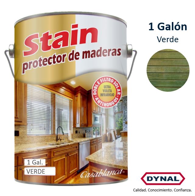 Stain (Protector Impregnante para Maderas) 1 Gl Verde (Dynal)